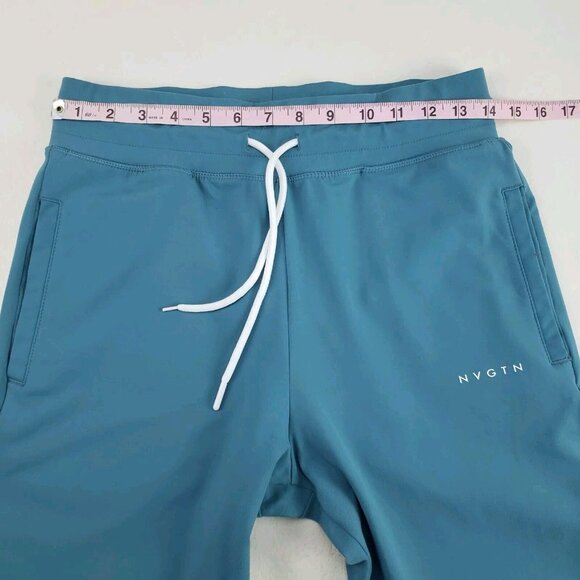 NVGTN Jogger Pant Womens XL Blue Active Nylon Pull On Drawstring Pocket Hi Waist - Picture 9 of 9
